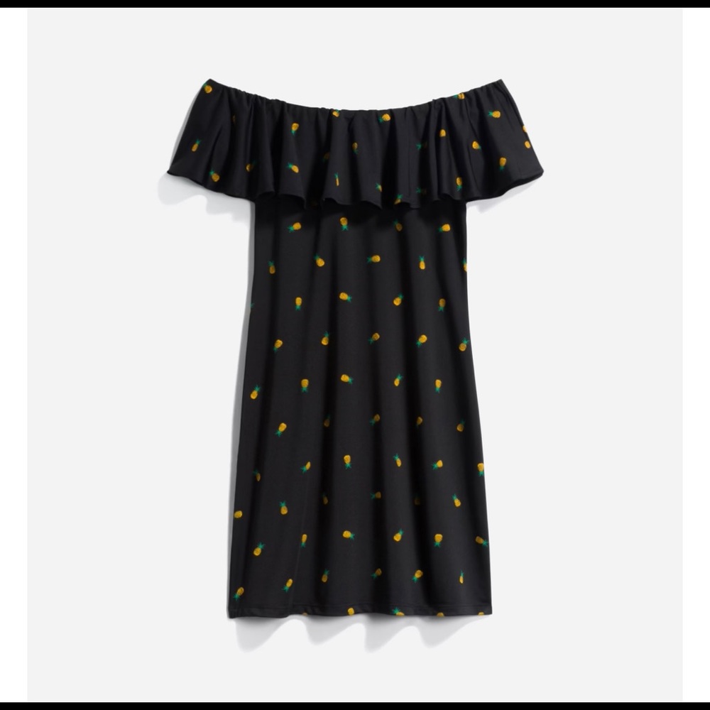 Pineapple off the shoulder dress